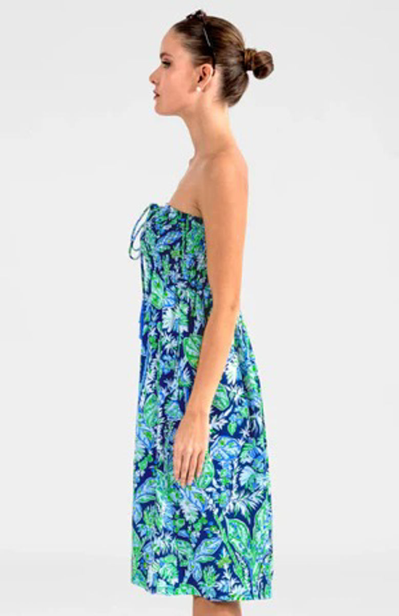 Navy Palms Convertible Dress/Skirt