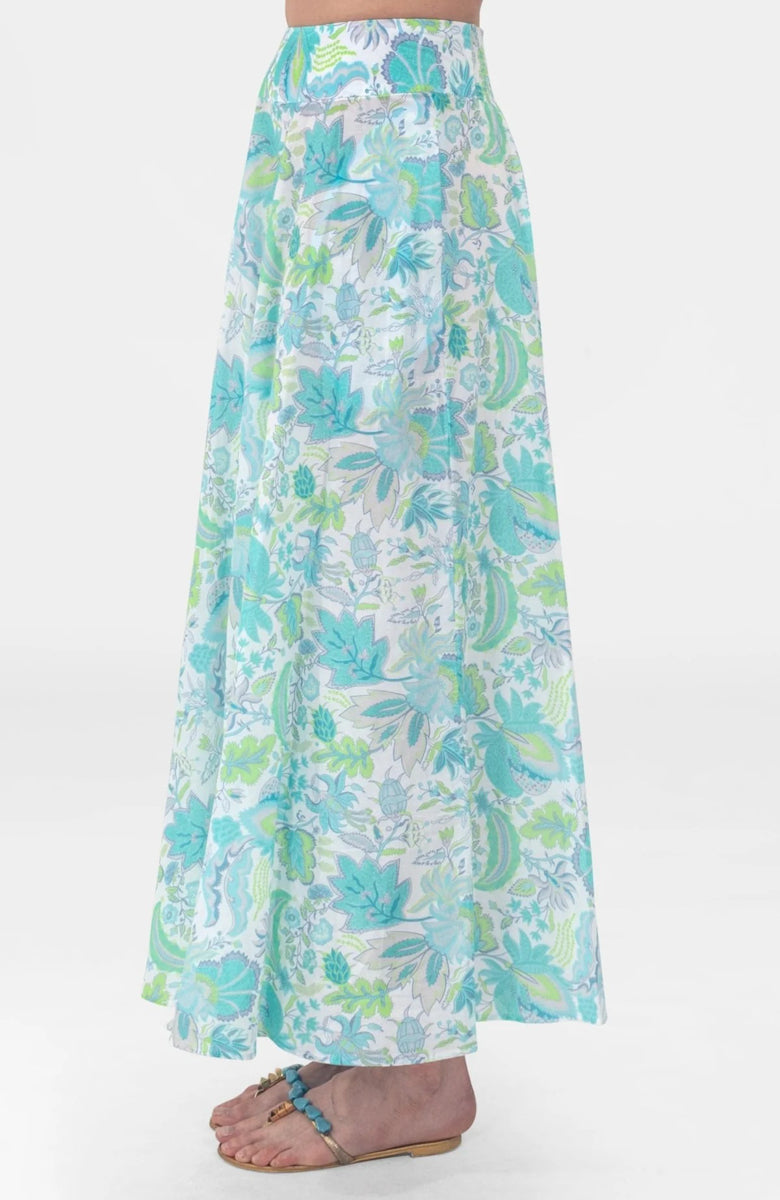 Ocean Floral Maxi Skirt