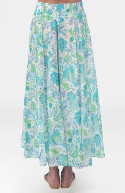 Ocean Floral Maxi Skirt