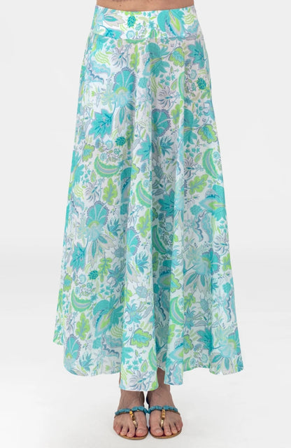 Ocean Floral Maxi Skirt