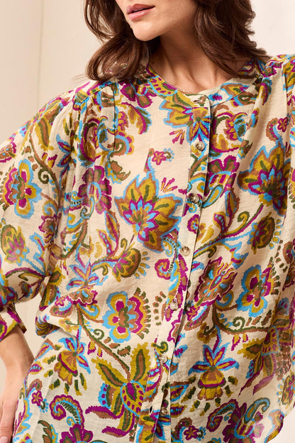 Paisley Dolman Sleeve Blouse