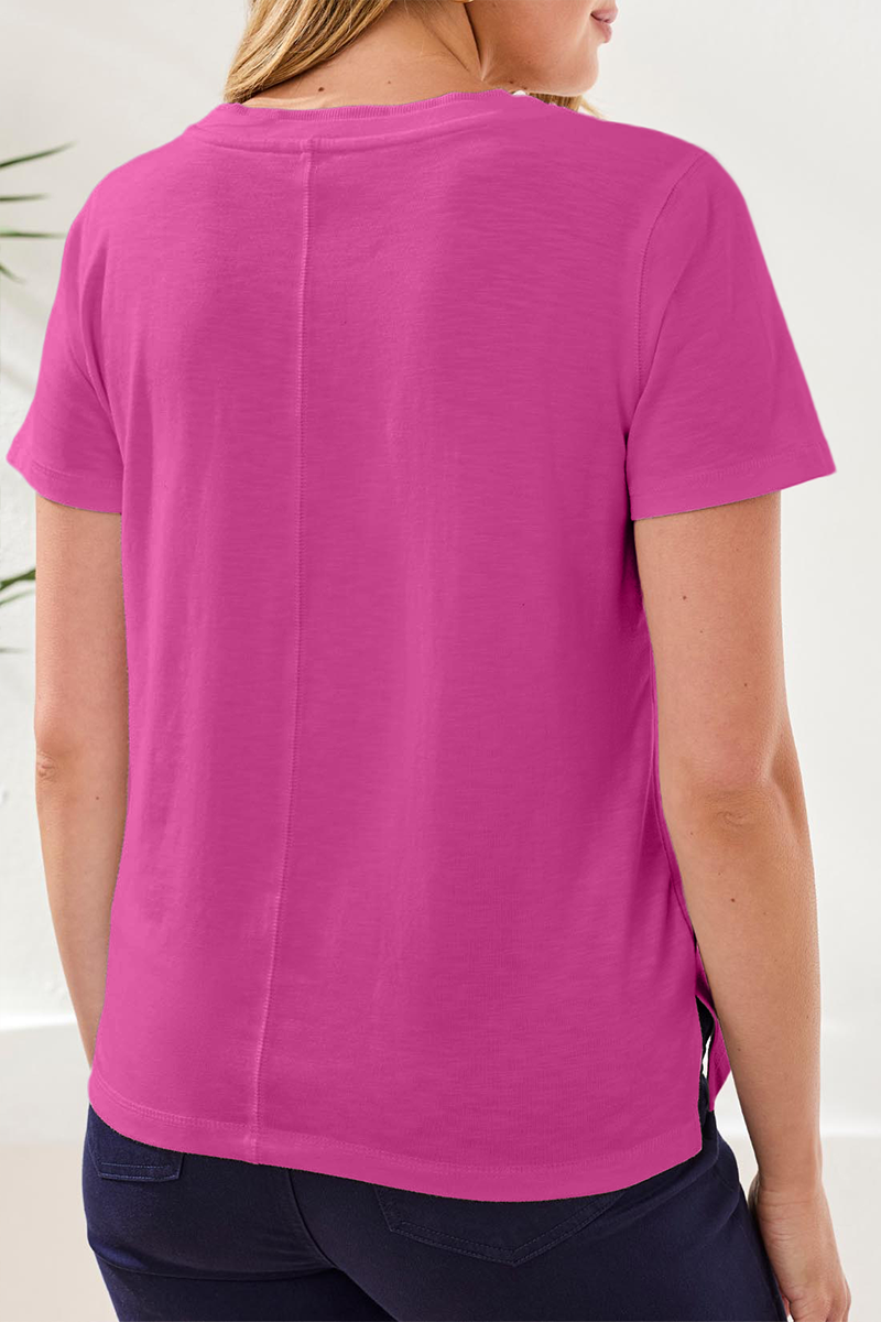 Pink V-Neck Top