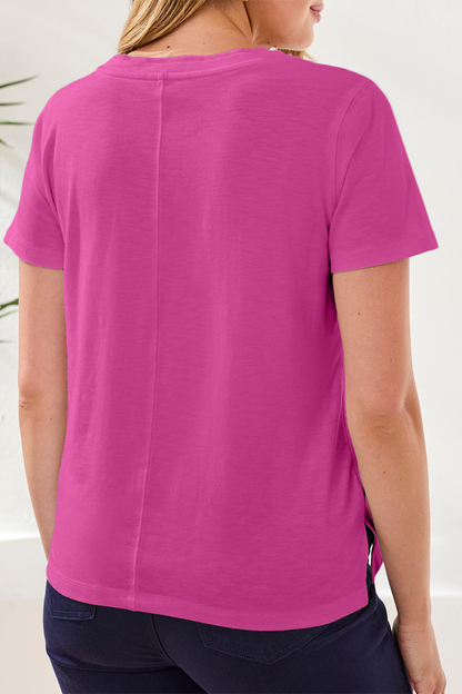 Pink V-Neck Top