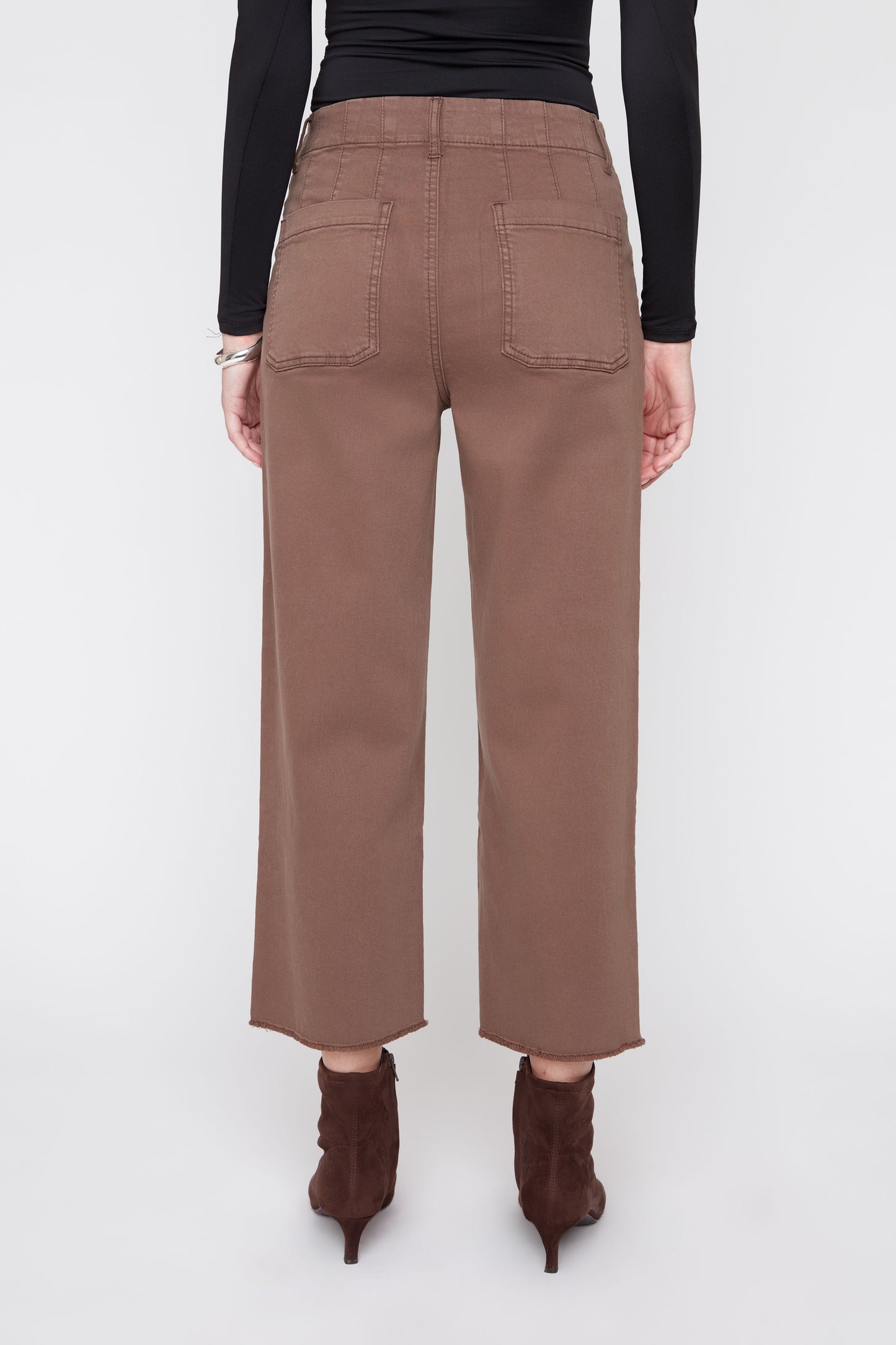 Chocolate Wide Leg Cropped Pant