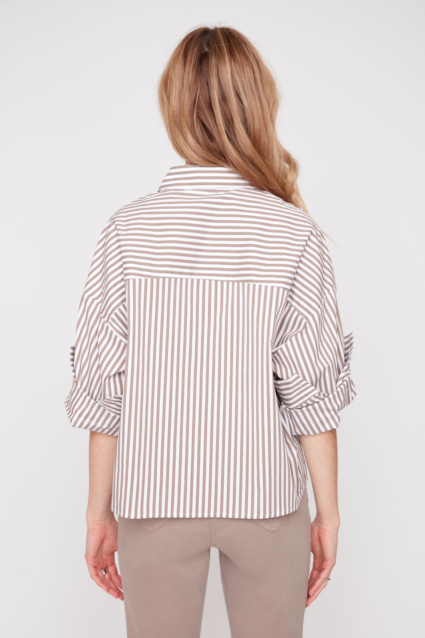 Storm Stripe Crop Shirt