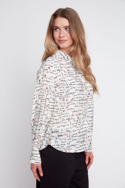 Words Collared Shirt