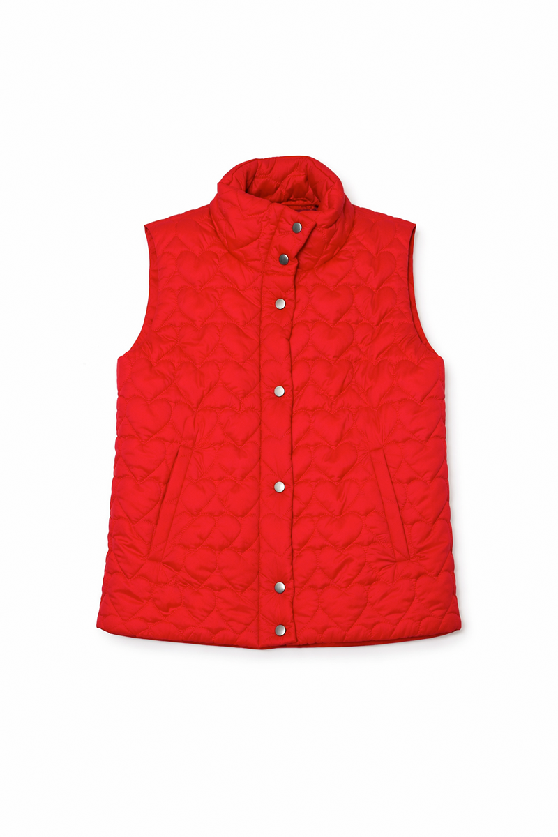 Red Heart Puffer Vest