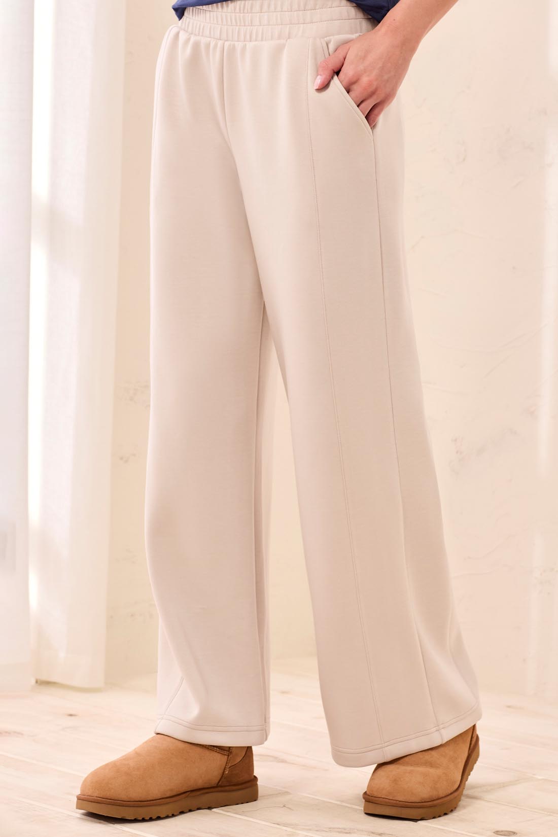 Sand Dune Techno Lux Wide Leg Joggers