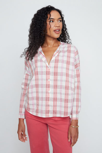 Scarlet Plaid Blouse