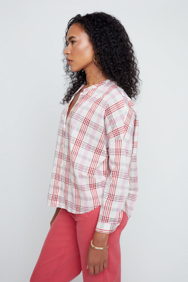 Scarlet Plaid Blouse