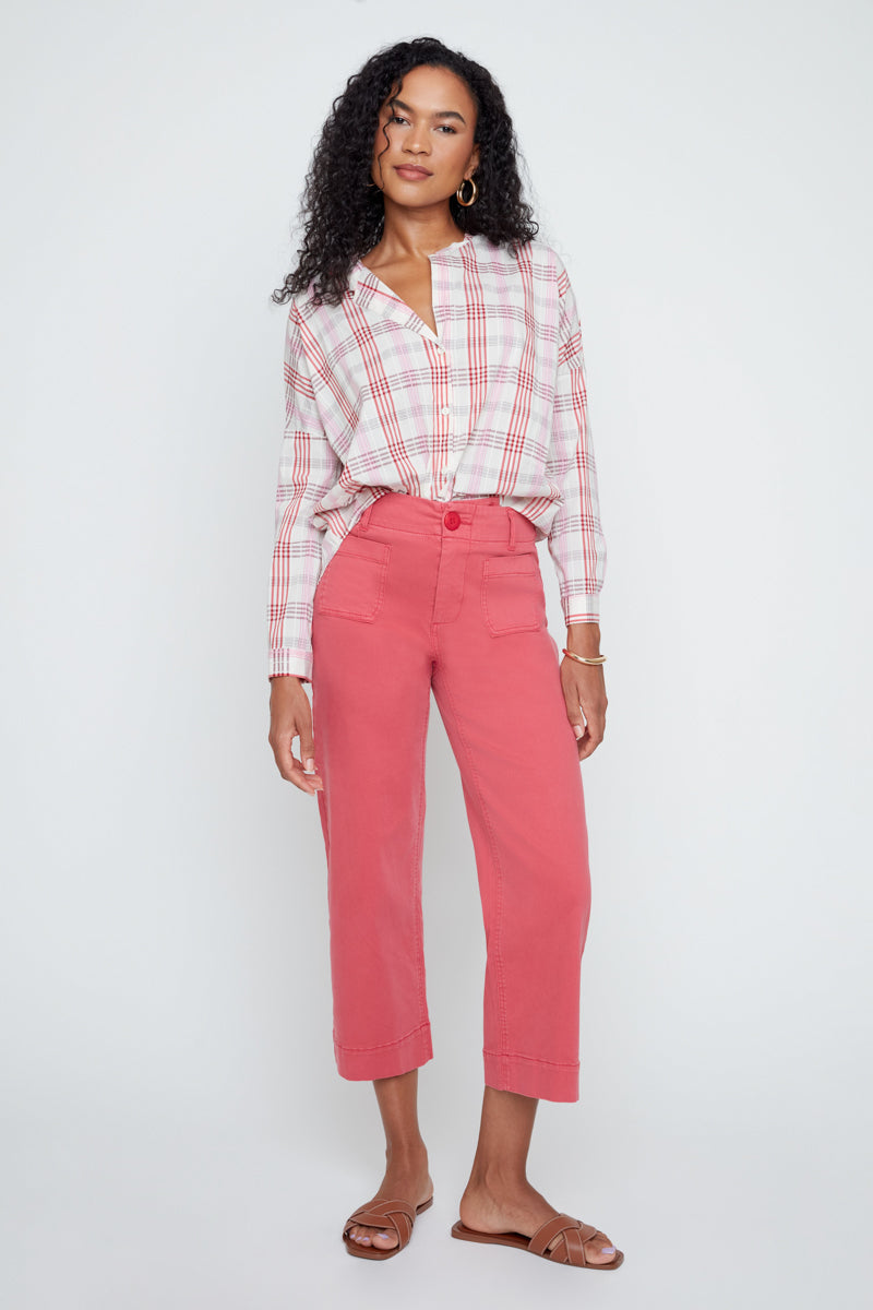 Scarlet Plaid Blouse