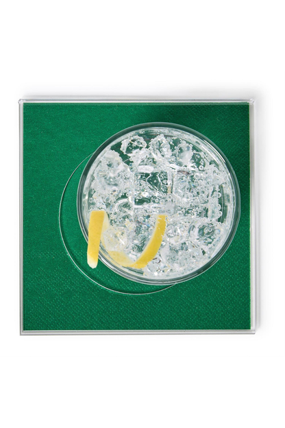 Set of 4 Clear Cocktail Napkin Coasters