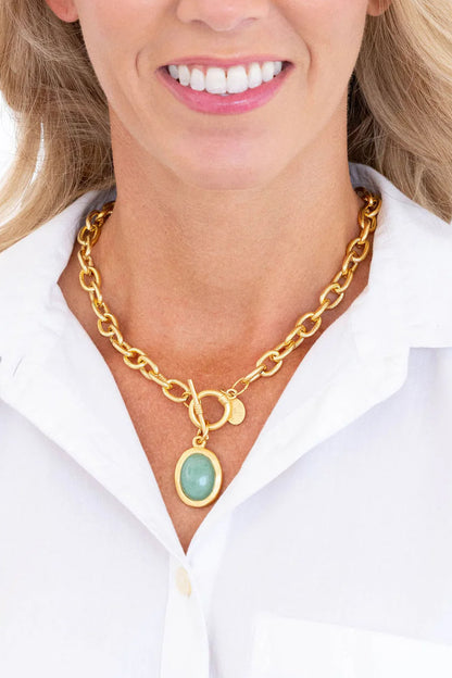 Toggle Green Jade Necklace