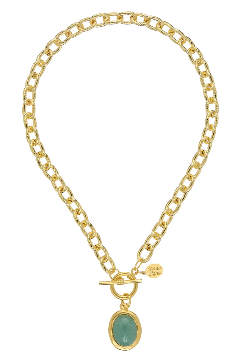 Toggle Green Jade Necklace