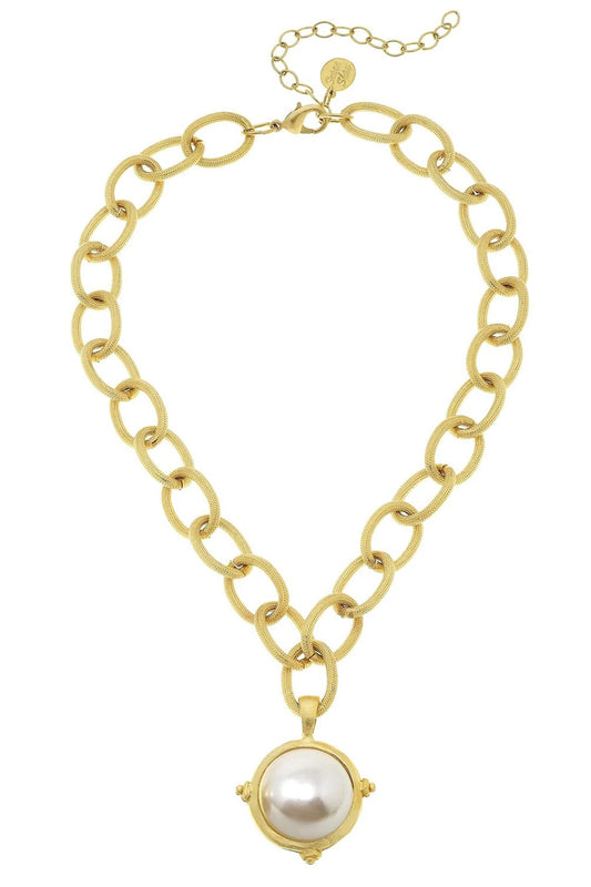 Pearl Cab Chain Necklace