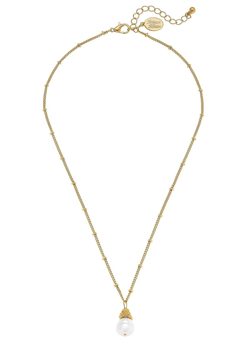 Dainty Pearl Drop Necklace