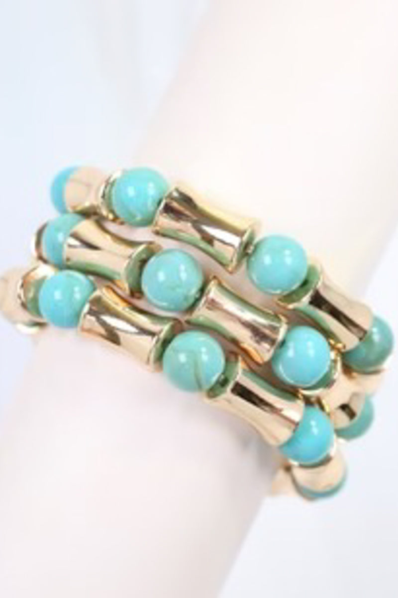 Vasto Bamboo Beaded Bracelet Set