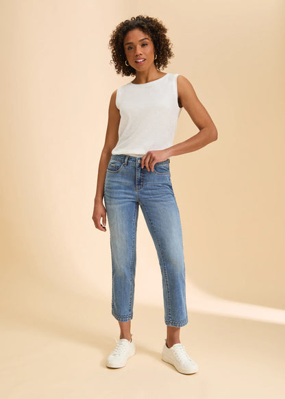 White Boat Neck Cami