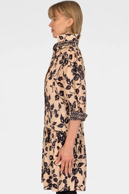 Winter Garden Khaki Drop Waist Dress