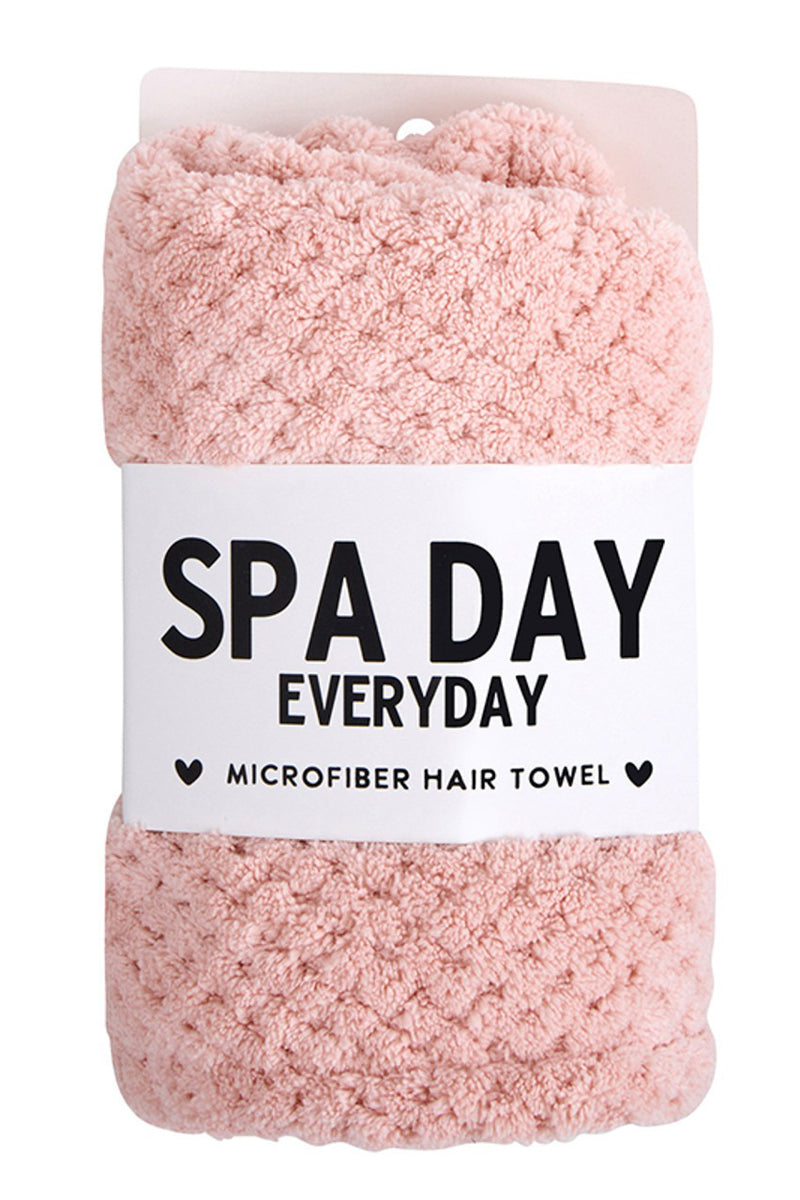 Blush Microfiber Hair Towel