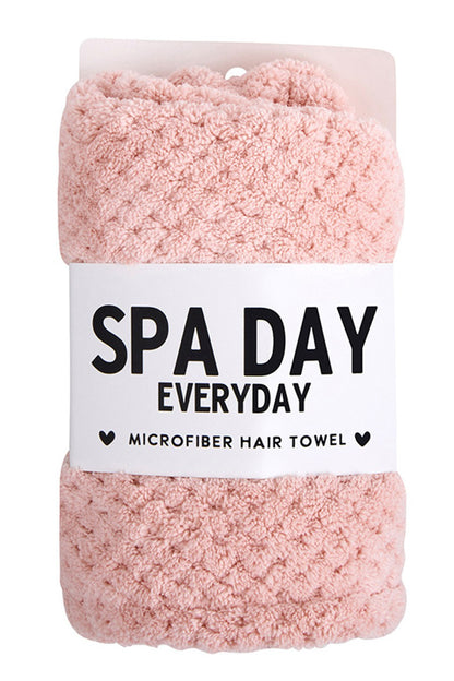 Blush Microfiber Hair Towel