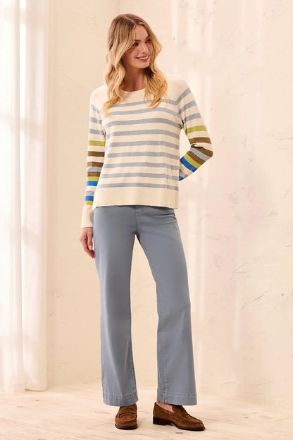 Blue Fog Comfort Stretch Wide Leg Pants